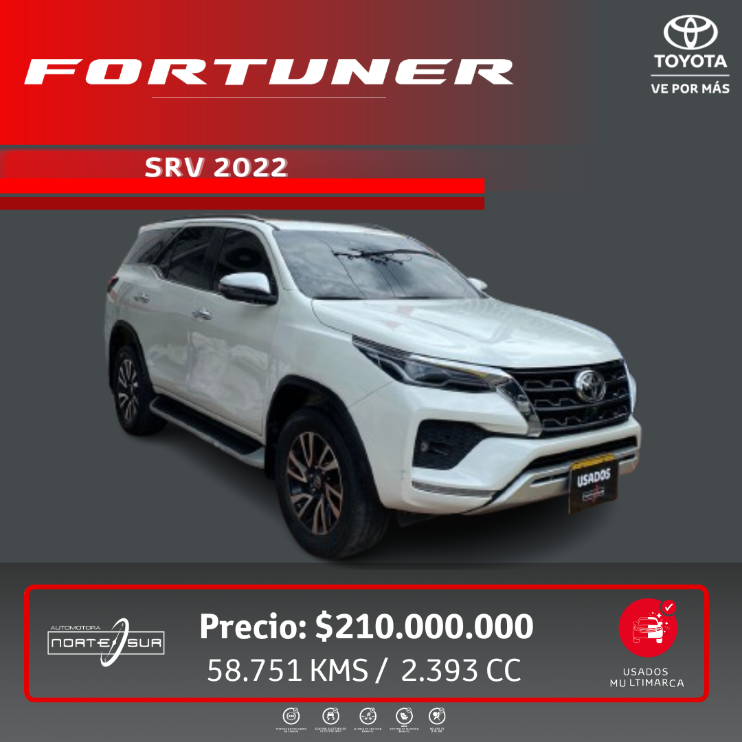 TOYOTA FORTUNER SRV 2022