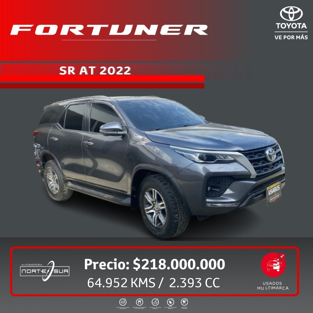 TOYOTA FORTUNER SR 2022